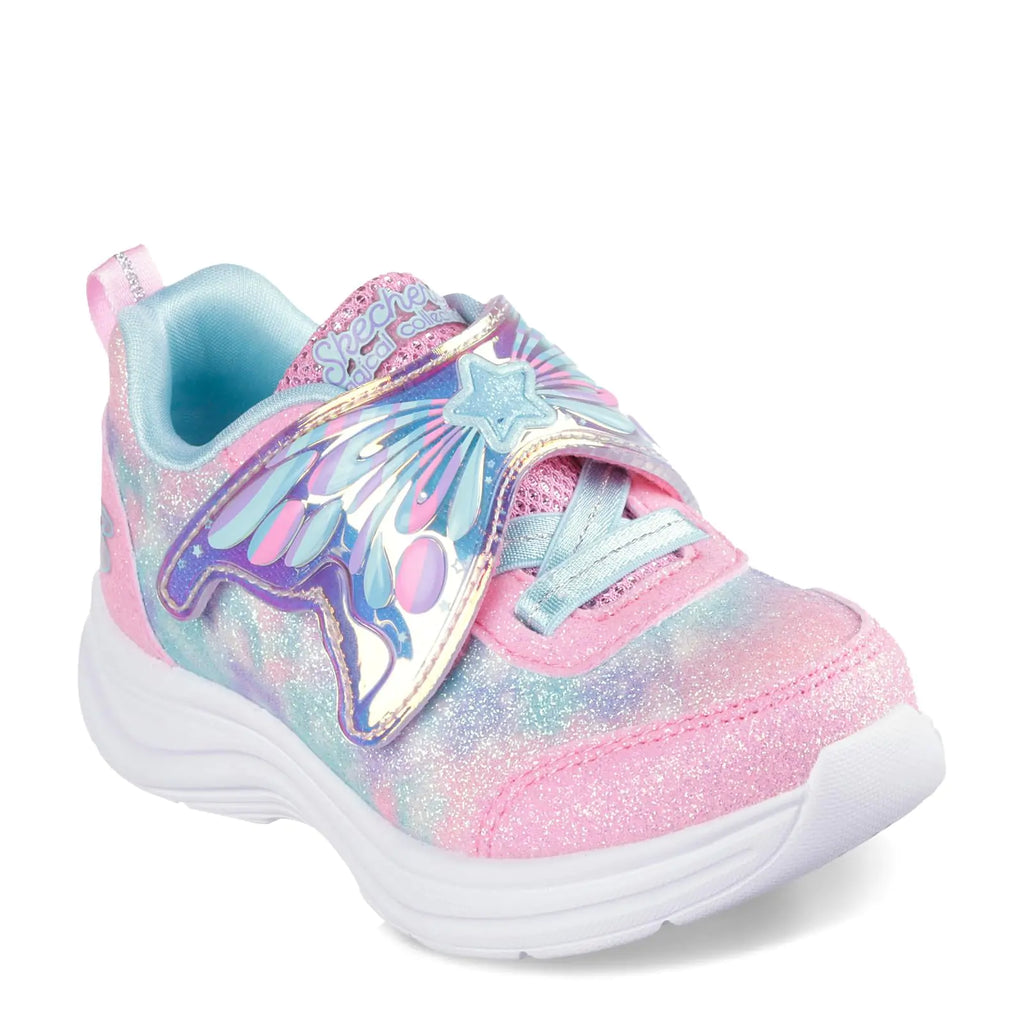 Skechers Girls Glimmer Kicks-Magical Wings Sneaker Pink/Turquoise 10.5 Little Kid
