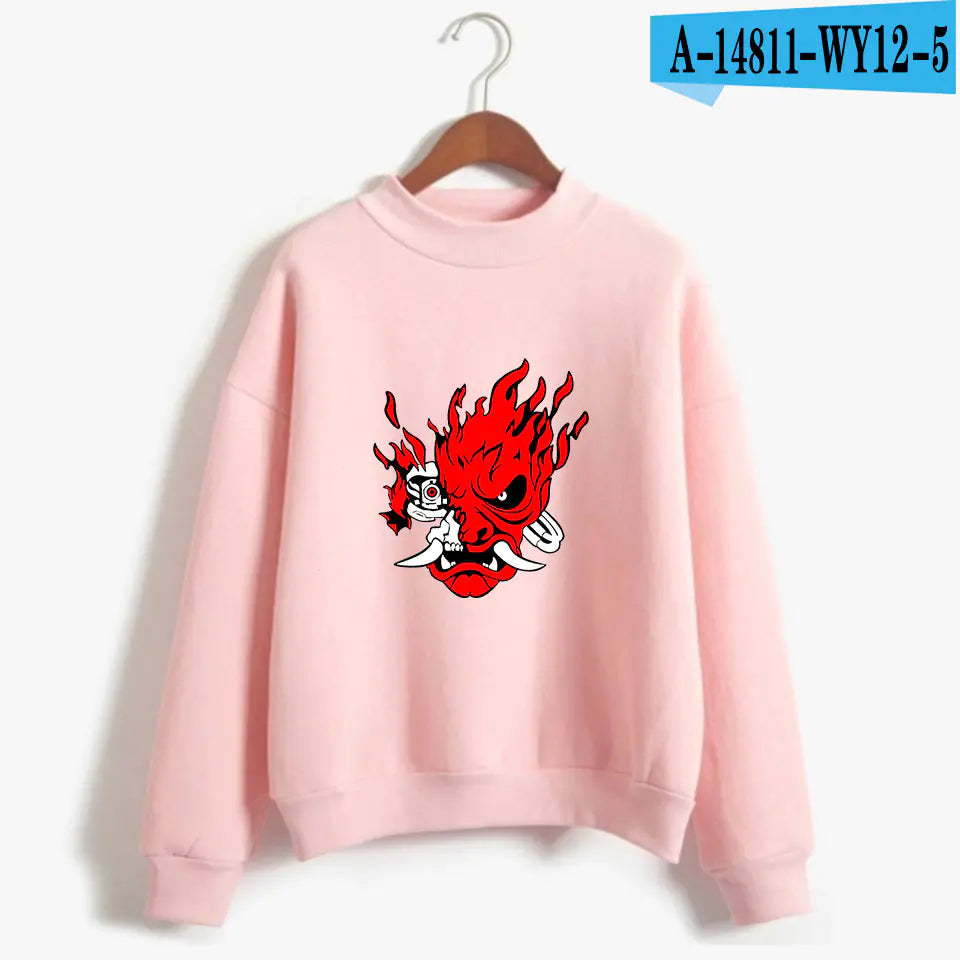 Cyberpunk 2077 Unisex High Neck Sweatshirt