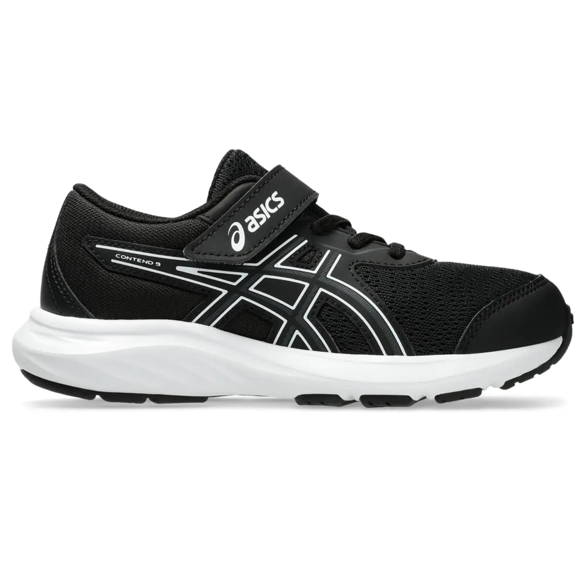 ASICS Kids Contend 9 Pre School Running Shoe K10 Black/White