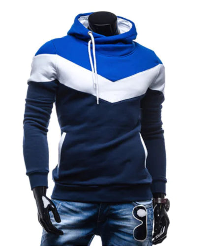 Fashion Color Block Hooded Sweatshirt