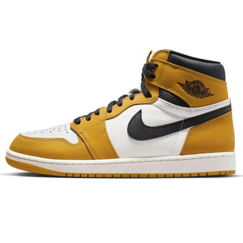 NIKE Mens Jordan 1 High OG “Yellow Ochre” Size 13 Yellow Ochre/Black-Sail (DZ5485-701)
