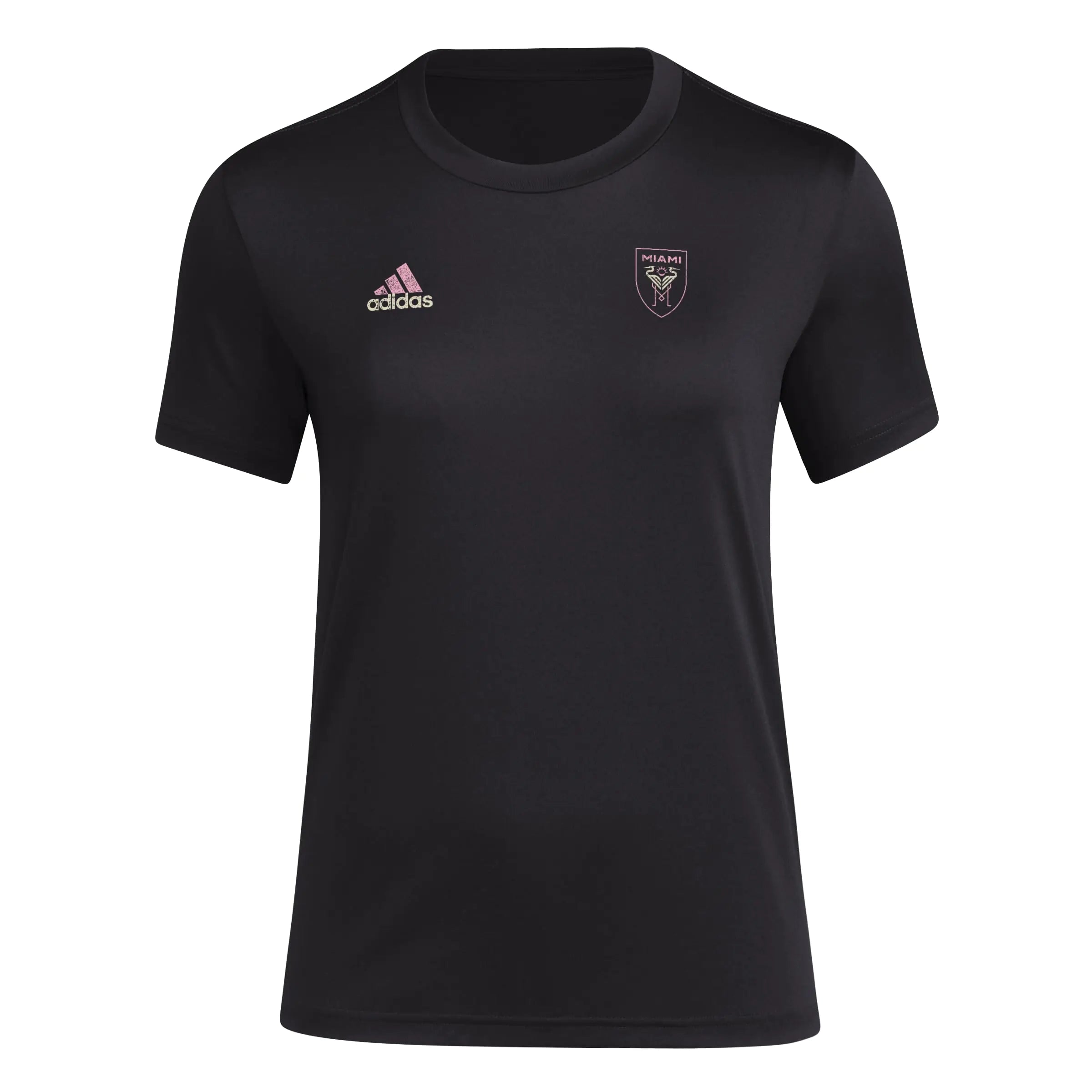 adidas Womens CF Short Sleeve Pre-Game T-Shirt Black/Club Inter De Futbol Miami XX-Large