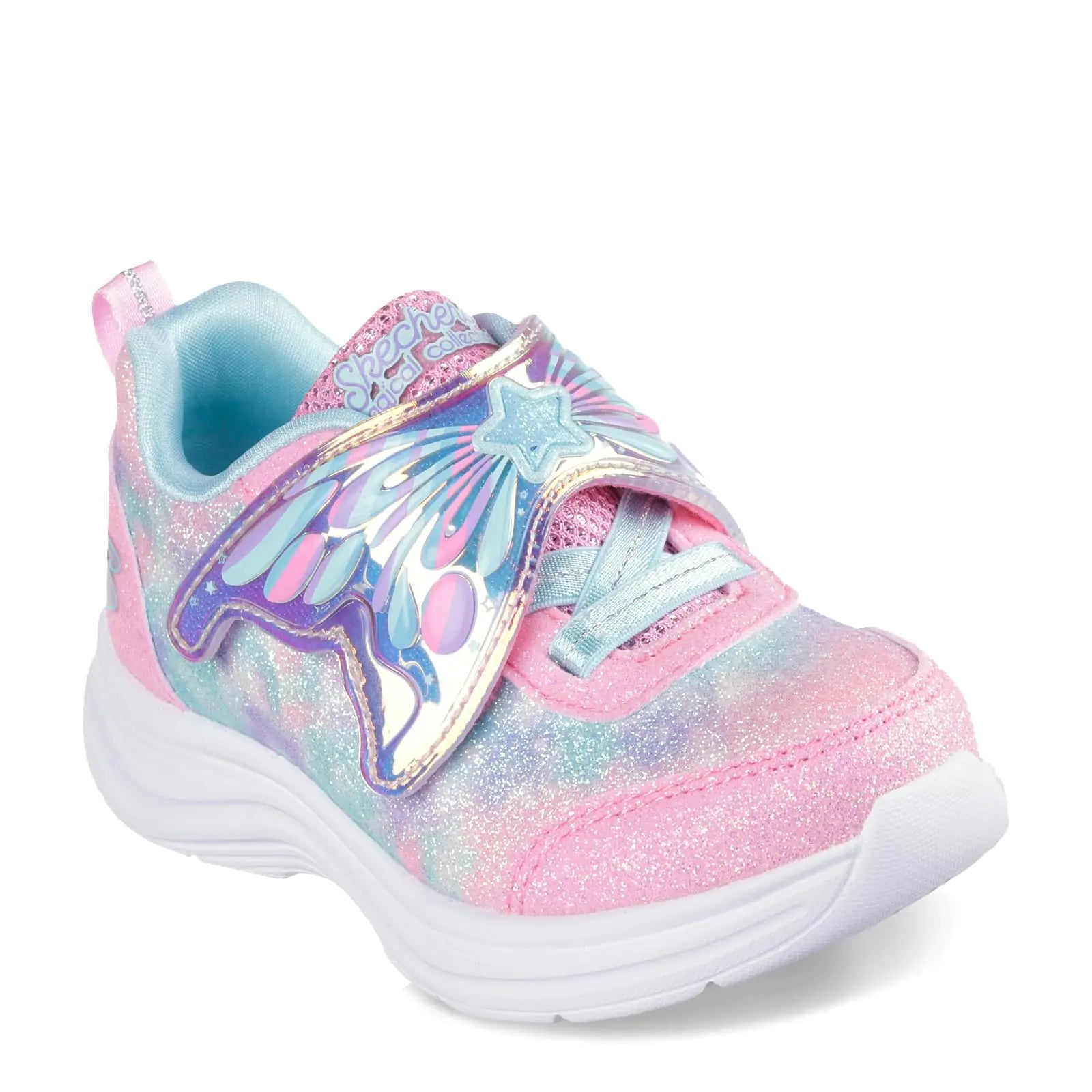 Skechers Girls Glimmer Kicks-Magical Wings Sneaker Pink/Turquoise 10.5 Little Kid