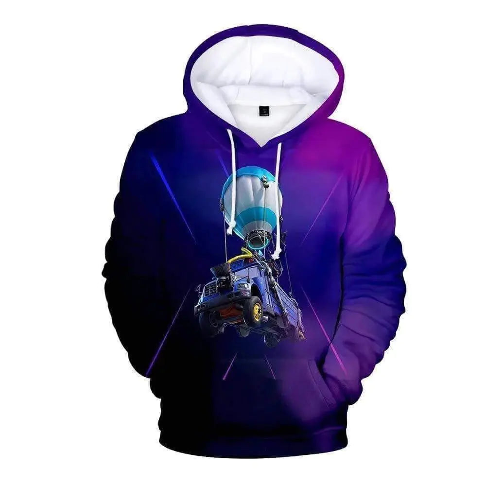 Fortnite 3D Printed Loose Fit Hoodie Sweatshirt