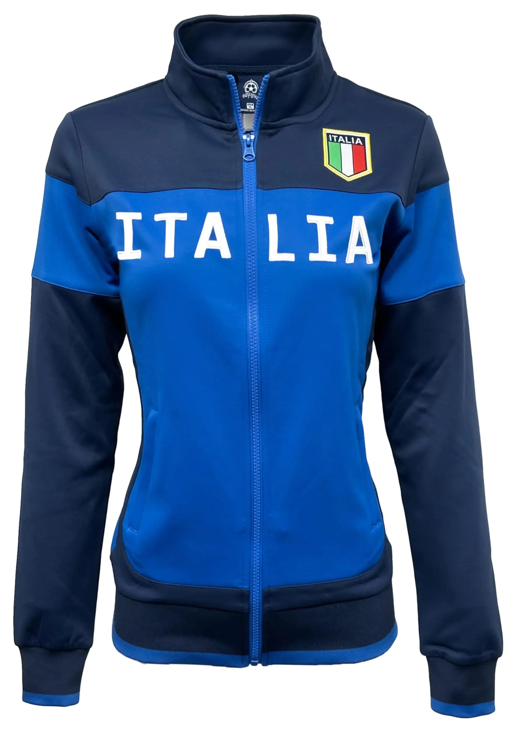 Just 4 Kicks Womens Italy Full Zip Track Jacket Italia Warm-Up Jacket (AXL)