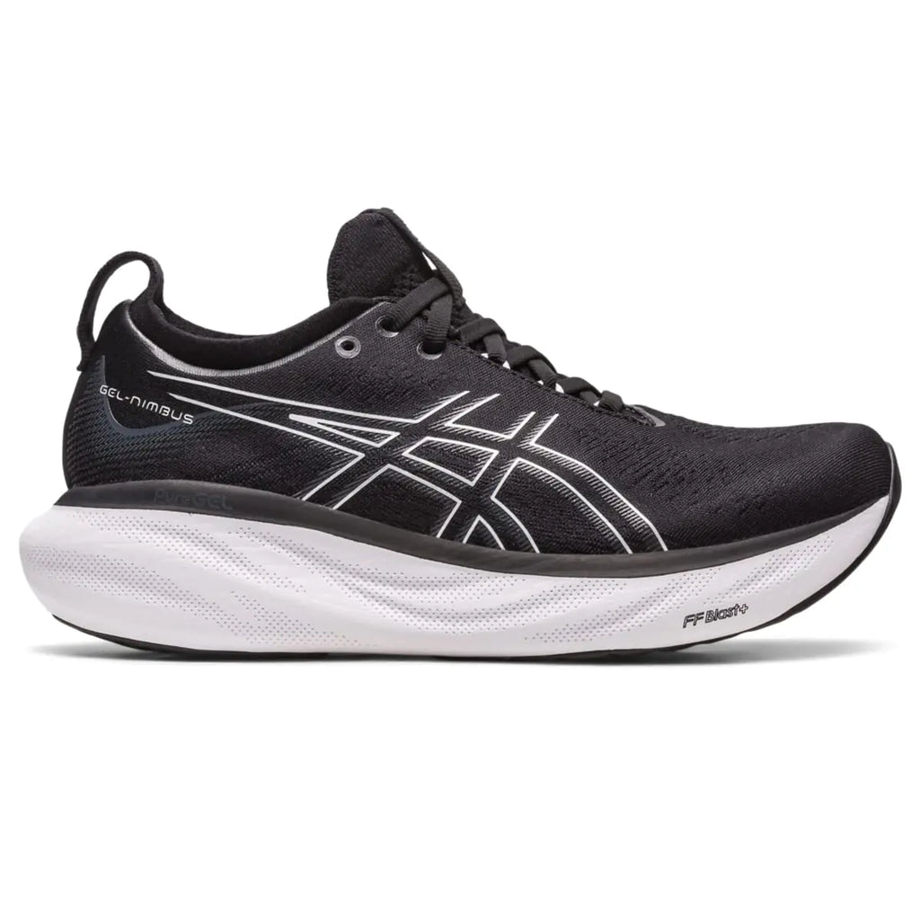 ASICS Womens Gel-Nimbus 25 Running Shoes 9 Black/Pure Silver