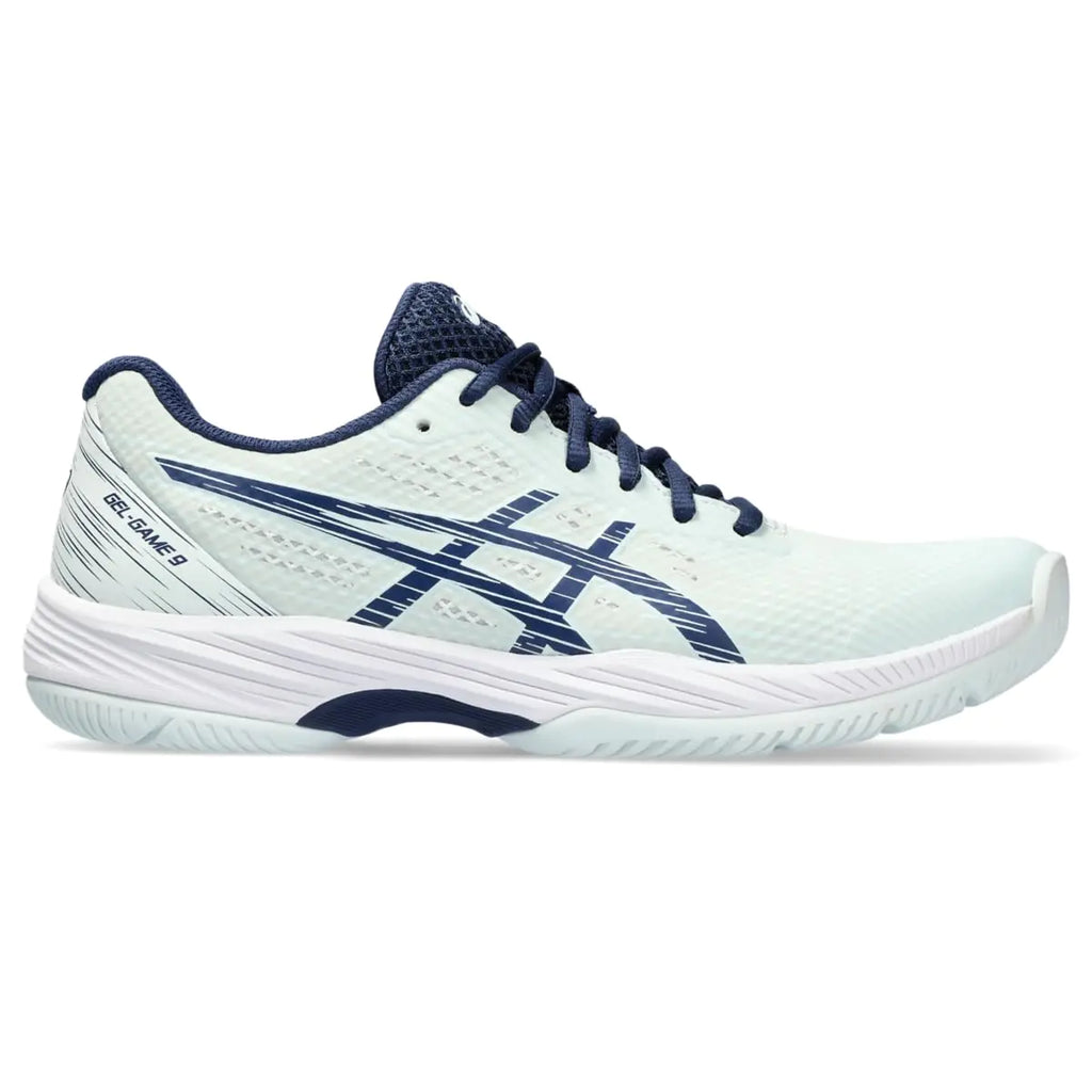 ASICS Womens Gel-Game 9 Tennis Shoe 8.5 Pale Mint/Blue Expanse